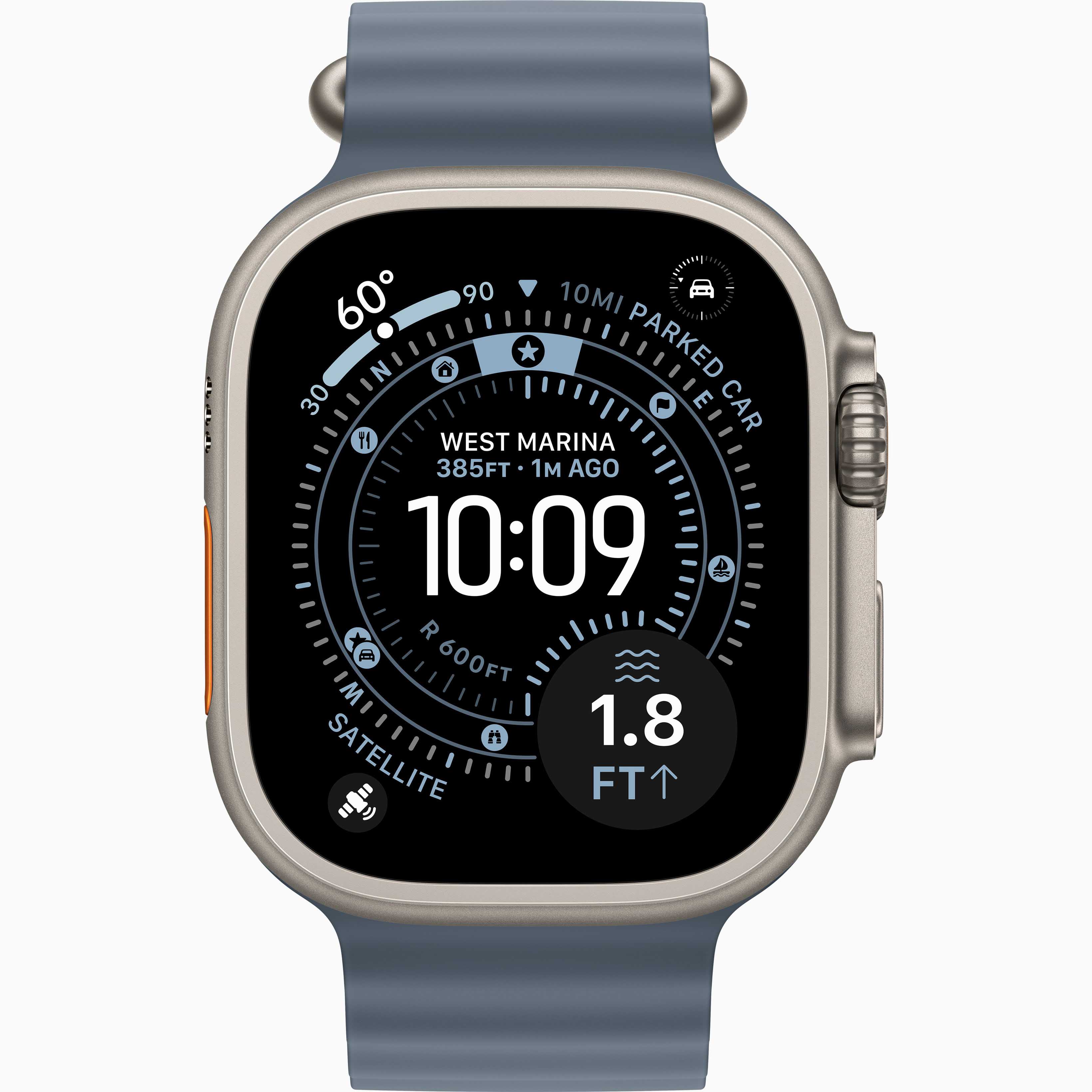 Apple Watch Ultra 3 GPS + Cellular 49mm Natural Titanium, Ocean Band