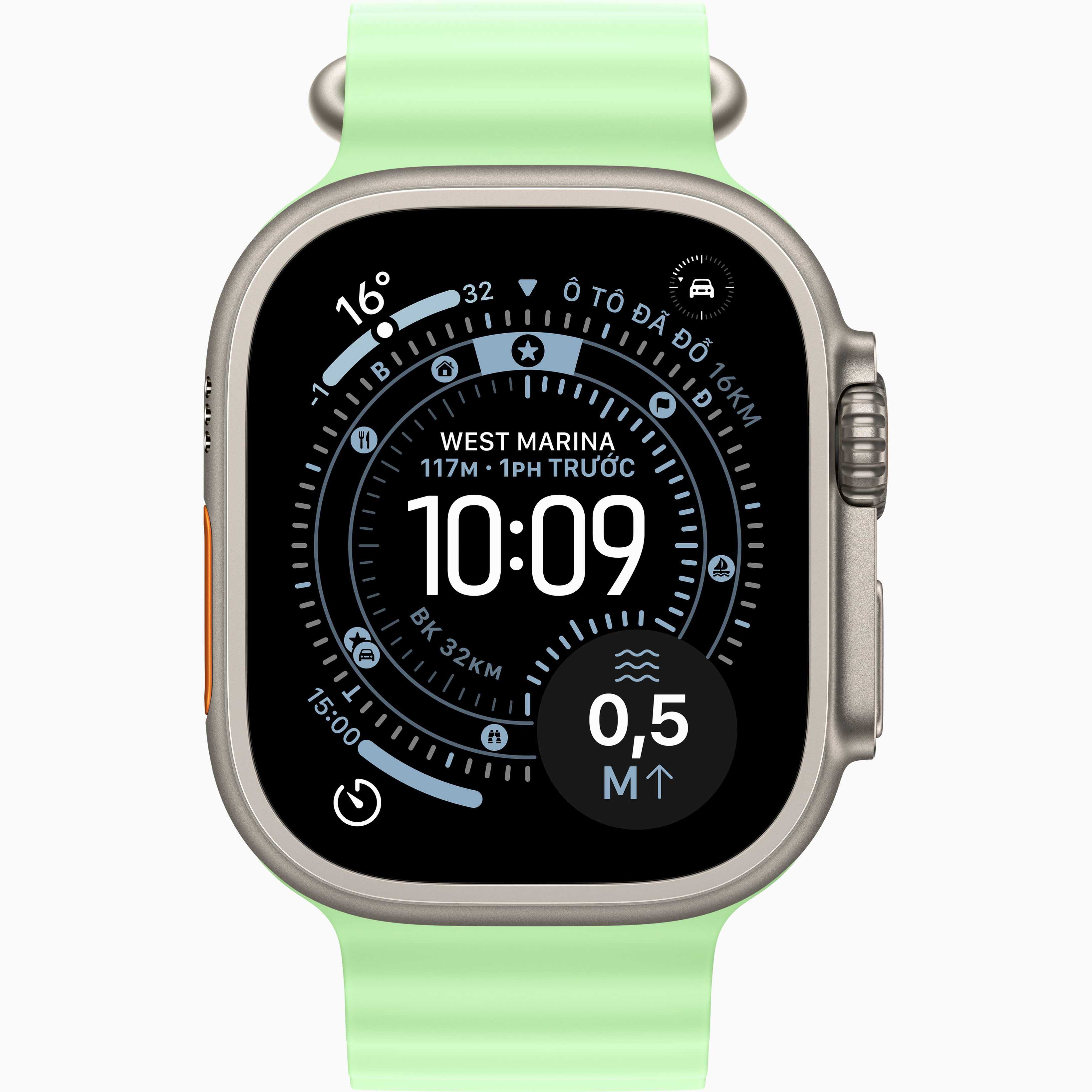 Apple Watch Ultra 3 GPS + Cellular 49mm Natural Titanium, Ocean Band