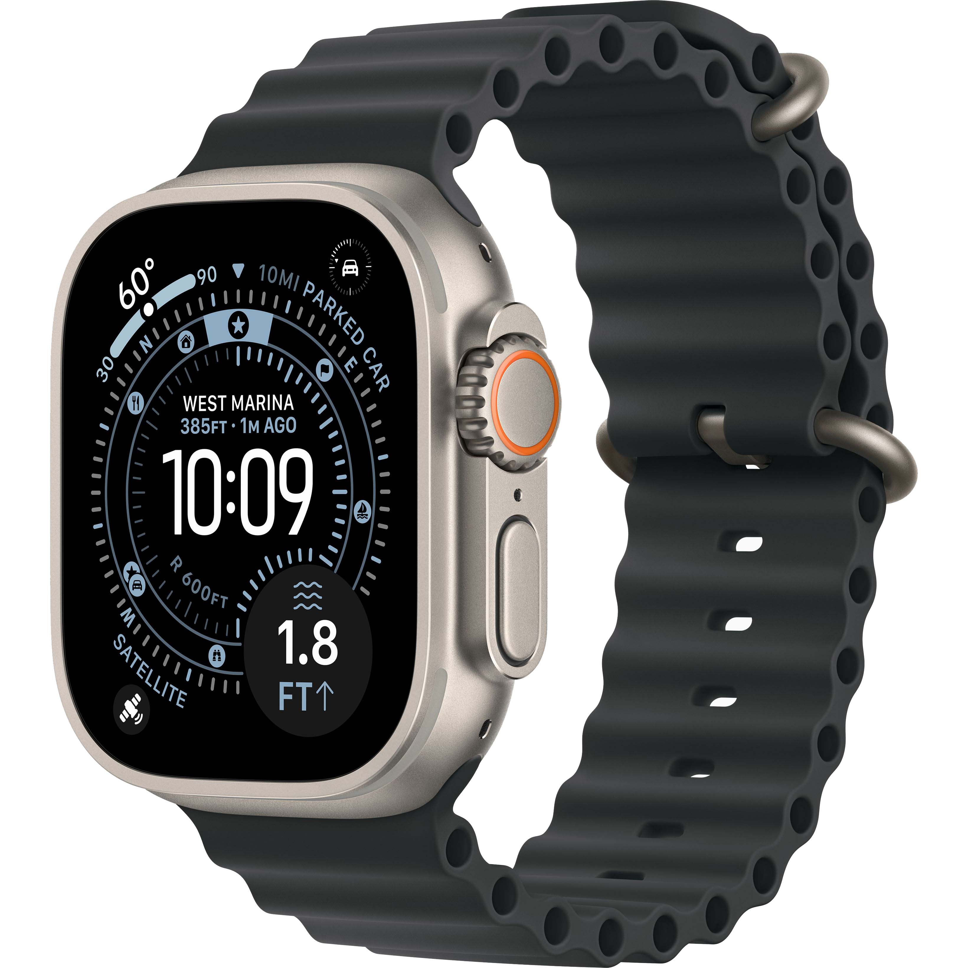 Apple Watch Ultra 3 GPS + Cellular 49mm Natural Titanium, Ocean Band