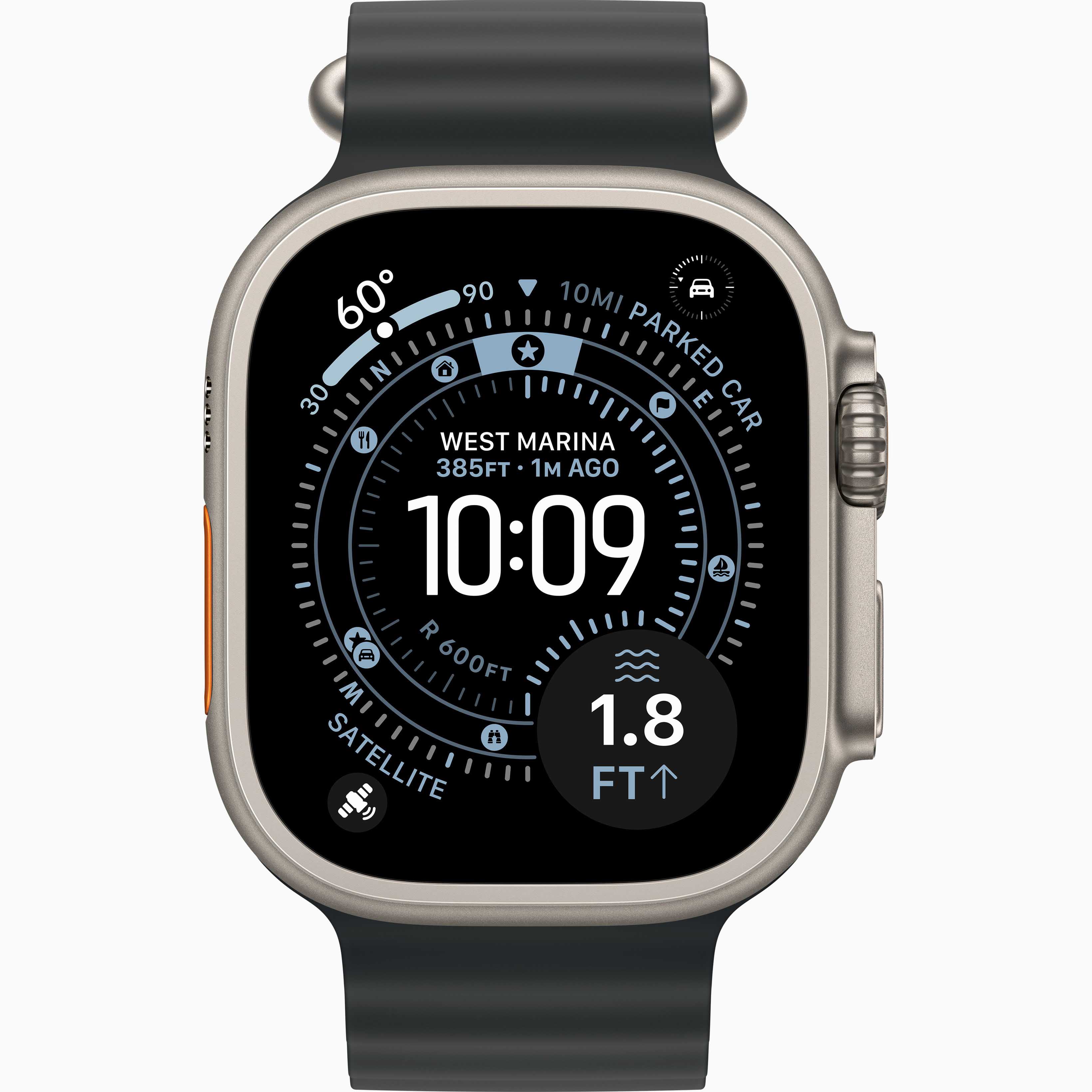 Apple Watch Ultra 3 GPS + Cellular 49mm Natural Titanium, Ocean Band