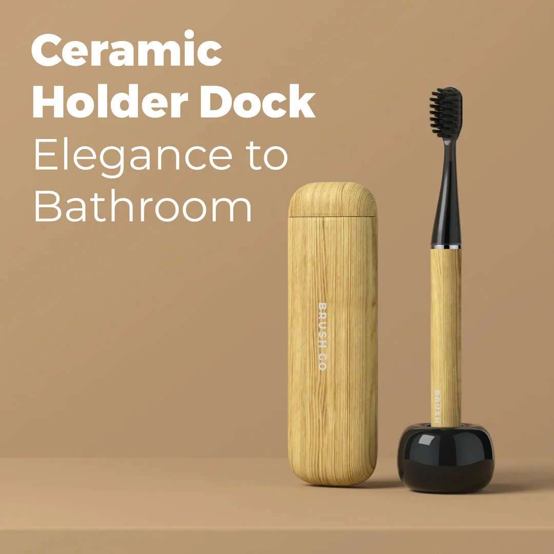 Bàn chải điện Mipow Brushgo Slimpro i4 Special Edition with Ceramic Holder CI-900S - Woodgrain
