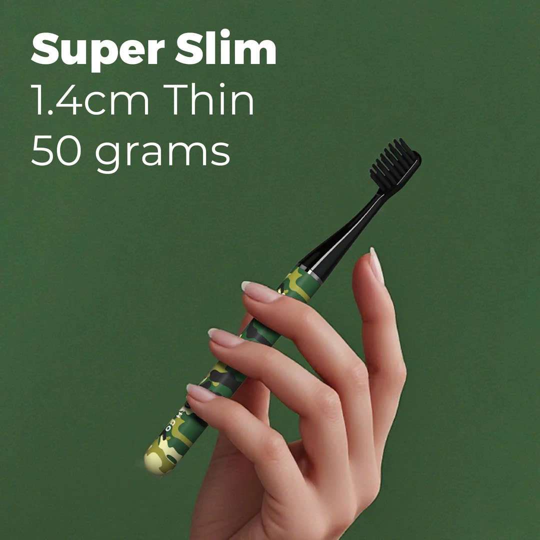 Bàn chải điện Mipow Brushgo Slimpro i4 Special Edition with Ceramic Holder CI-900S - ArmyCamo
