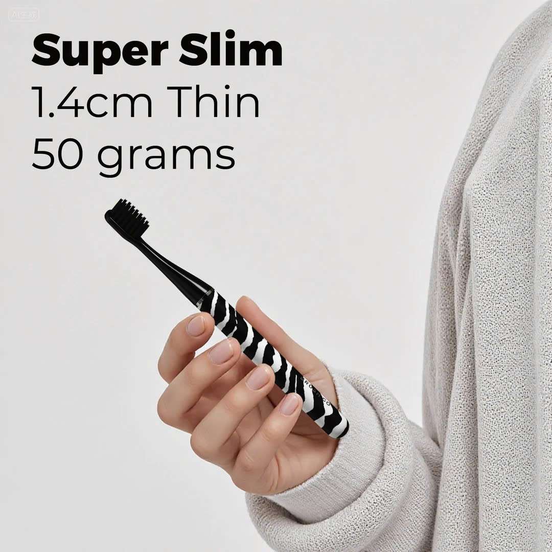 Bàn chải điện Mipow Brushgo Slimpro i4 Special Edition with Ceramic Holder CI-900S - ZebraBold
