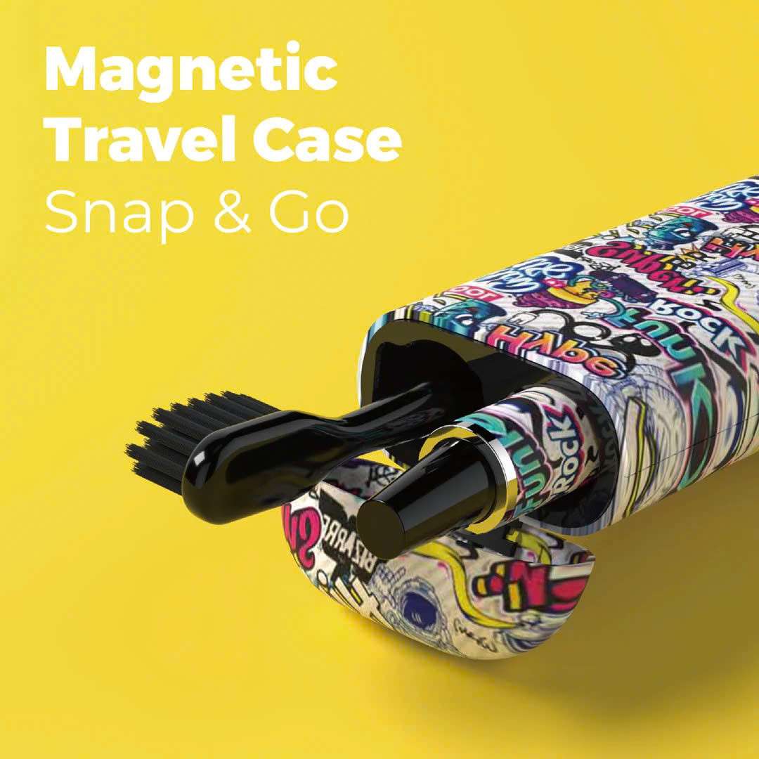 Bàn chải điện Mipow Brushgo Slimpro i4 Special Edition with Ceramic Holder CI-900S - Graffiti