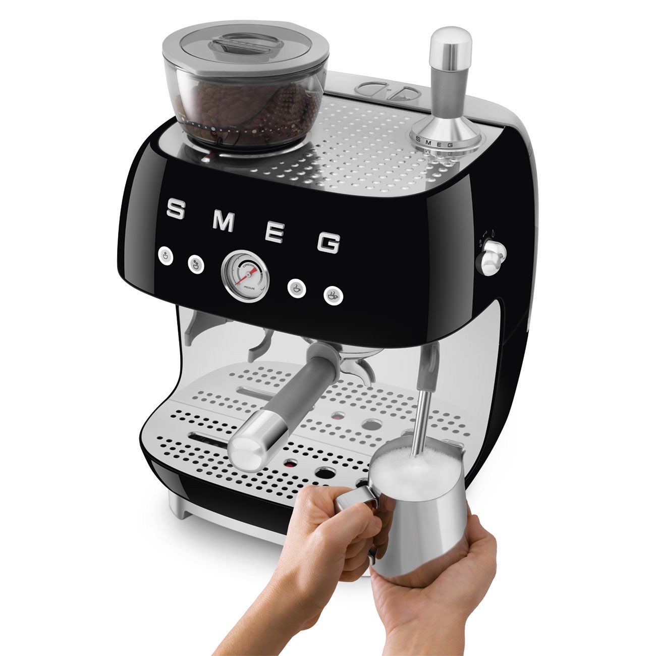 Máy pha cà phê tích hợp máy xay Smeg 50’s Style EGF03 (Black)