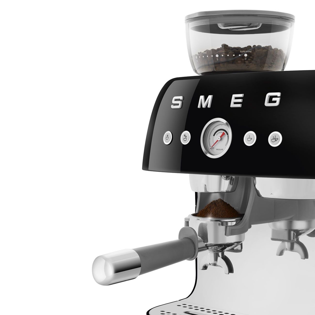 Máy pha cà phê tích hợp máy xay Smeg 50’s Style EGF03 (Black)