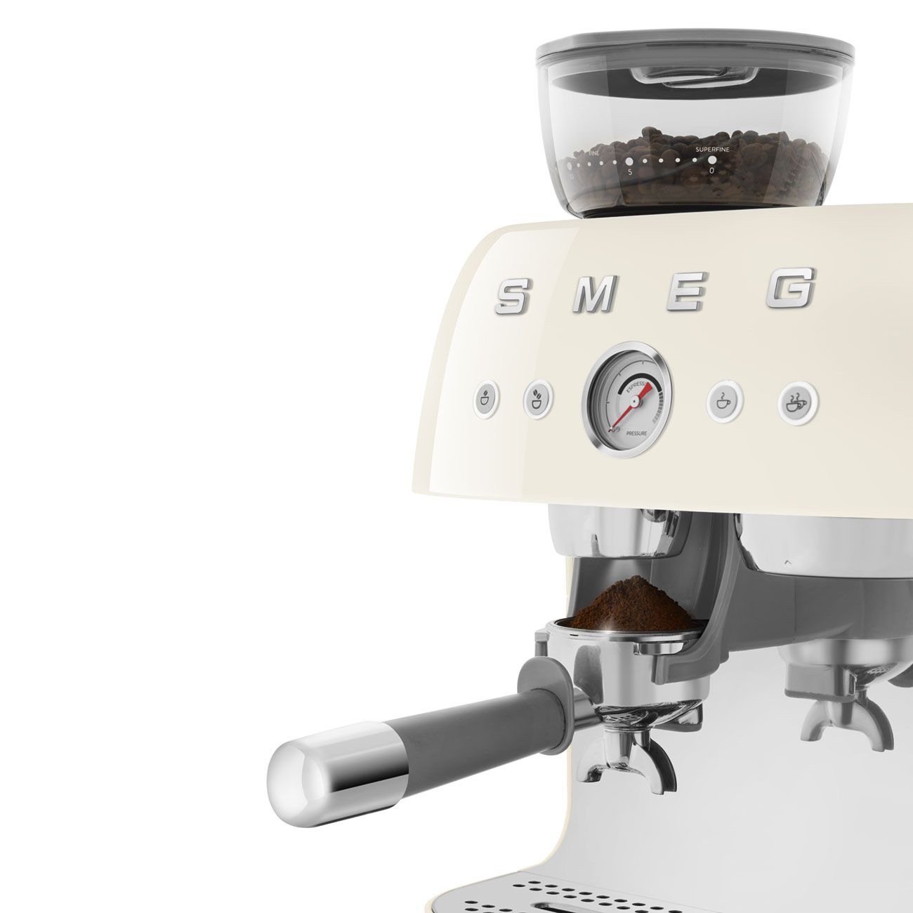 Máy pha cà phê tích hợp máy xay Smeg 50’s Style EGF03 (Cream)