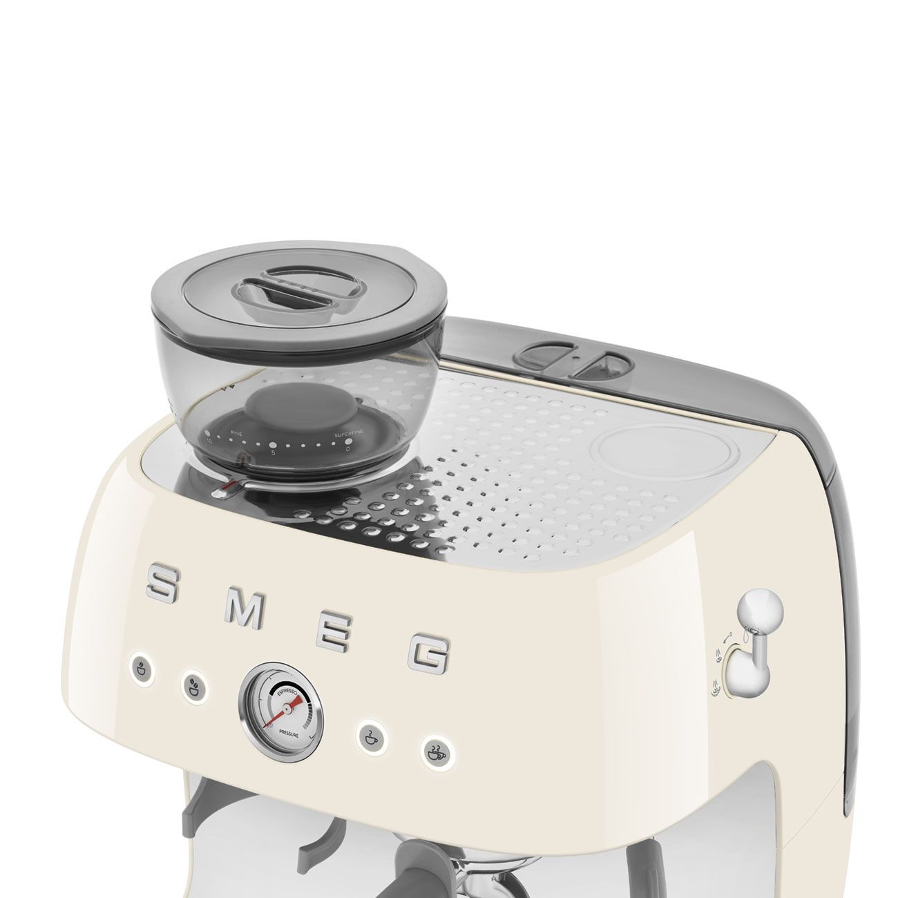 Máy pha cà phê tích hợp máy xay Smeg 50’s Style EGF03 (Cream)