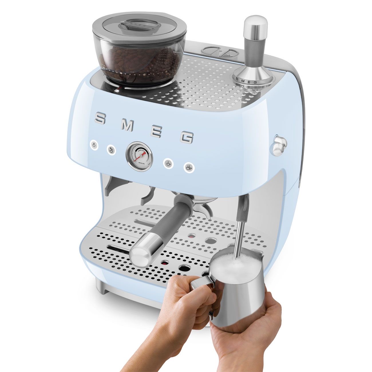 Máy pha cà phê tích hợp máy xay Smeg 50’s Style EGF03 (Blue)
