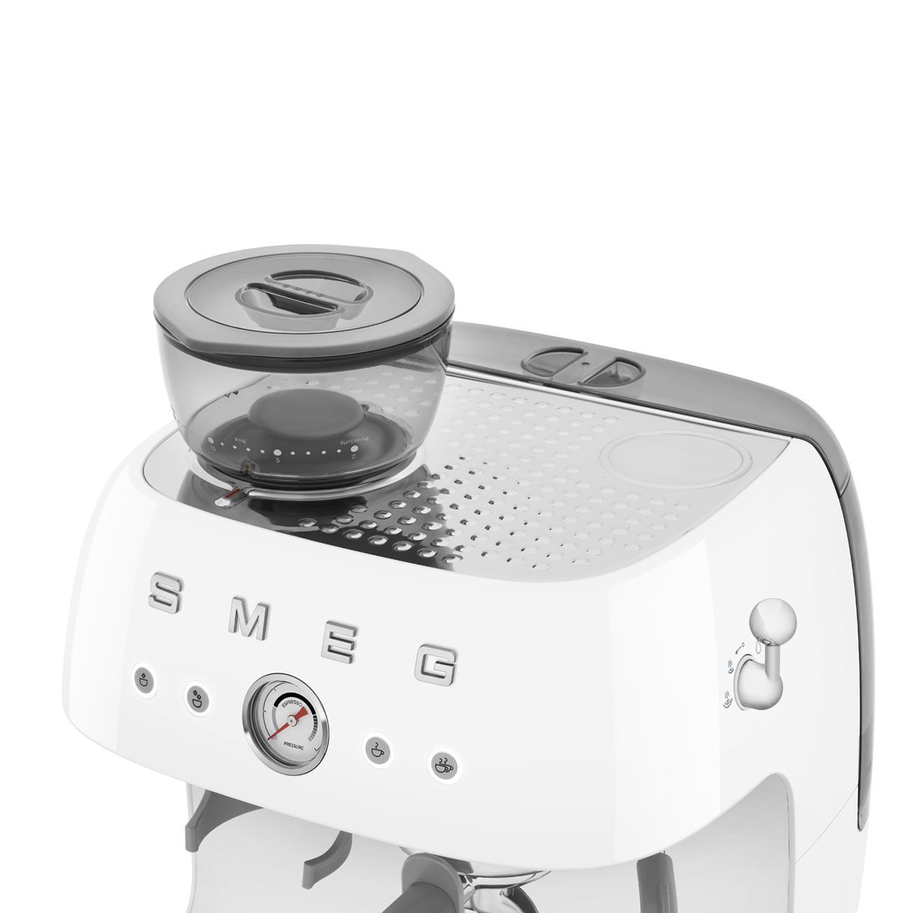 Máy pha cà phê tích hợp máy xay Smeg 50’s Style EGF03 (White)