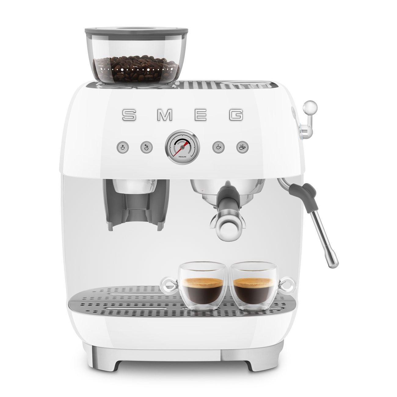 Máy pha cà phê tích hợp máy xay Smeg 50’s Style EGF03 (White)