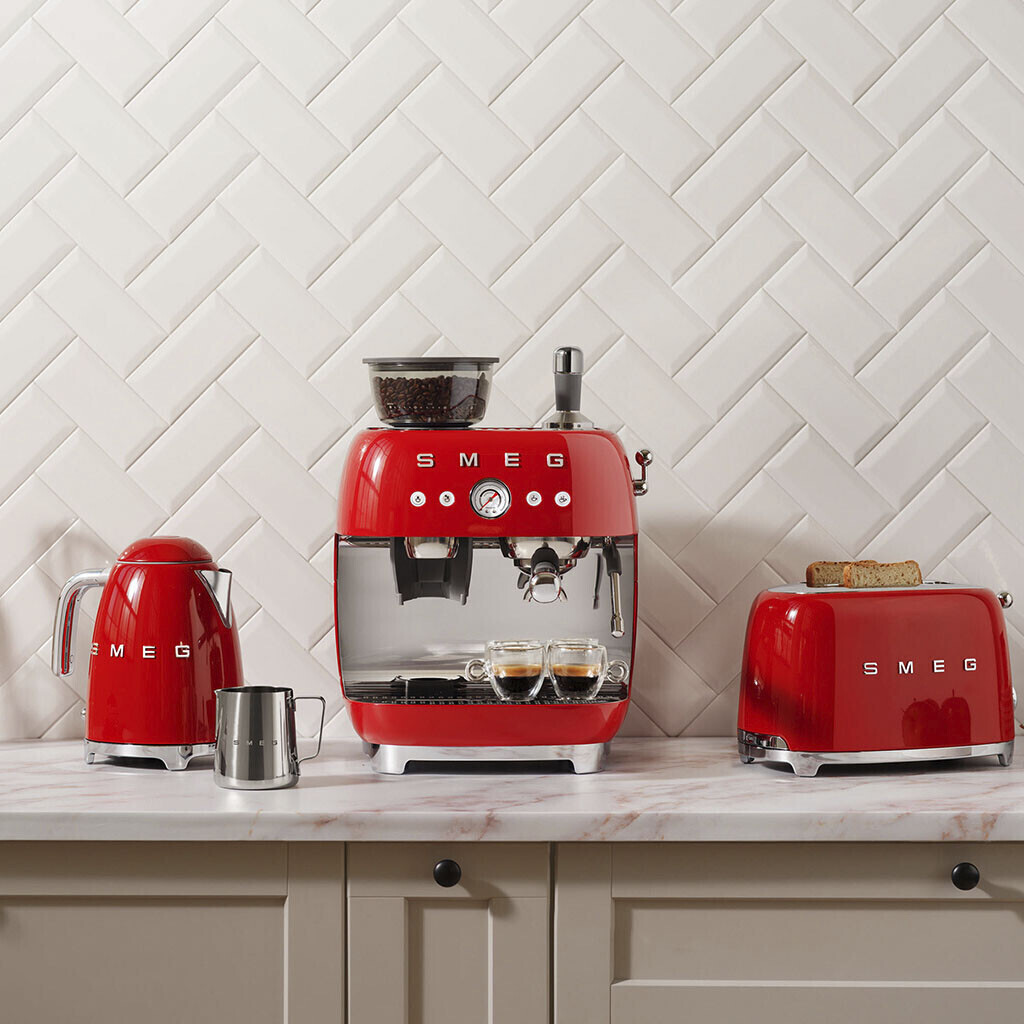 Máy pha cà phê tích hợp máy xay Smeg 50’s Style EGF03 (Red)