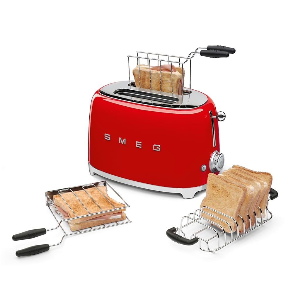 Máy nướng bánh mì Smeg 50's Style TSF01 (Red)