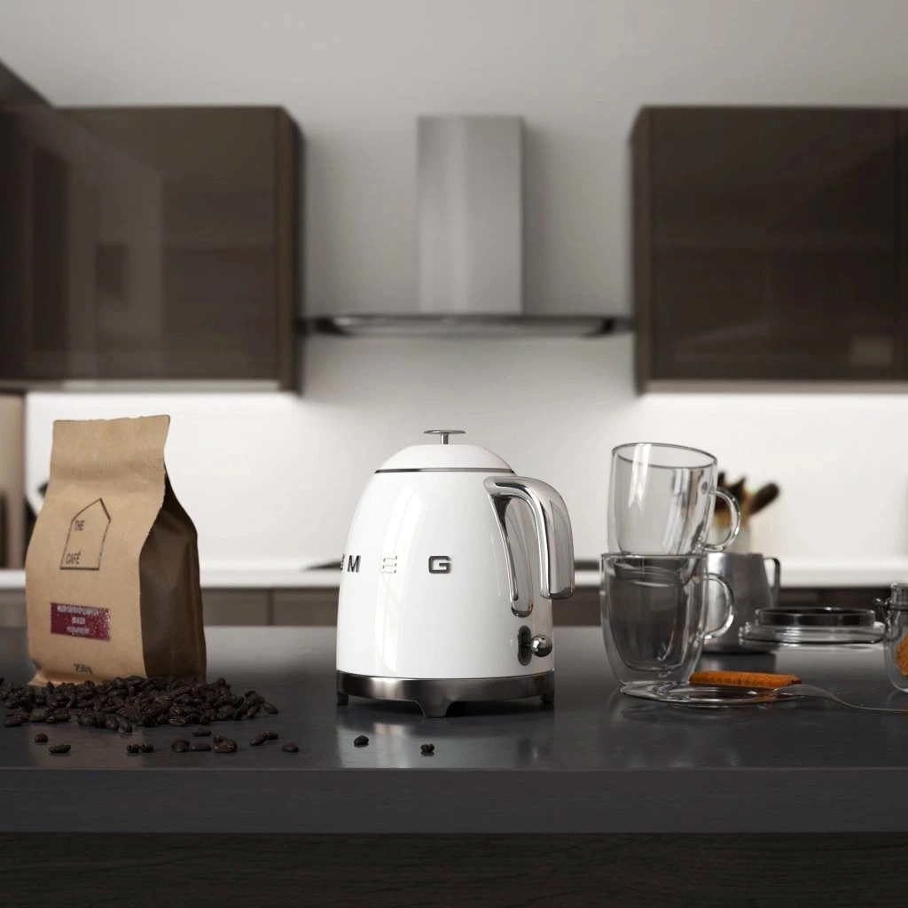 Ấm đun siêu tốc mini Smeg 50's Retro Style KLF05 (White)