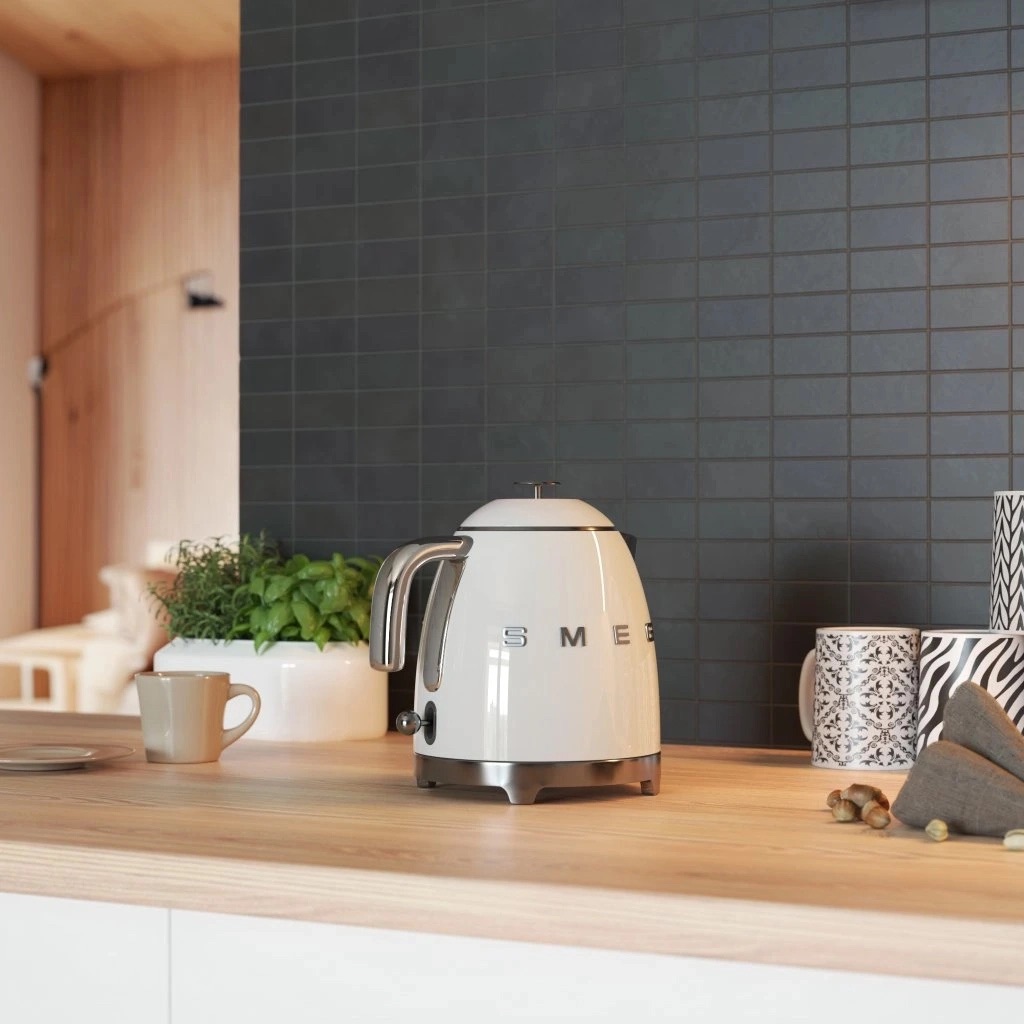 Ấm đun siêu tốc mini Smeg 50's Retro Style KLF05 (White)