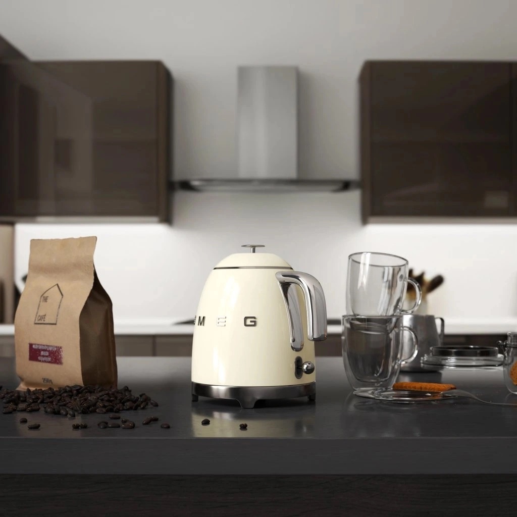 Ấm đun siêu tốc mini Smeg 50's Retro Style KLF05 (Cream)
