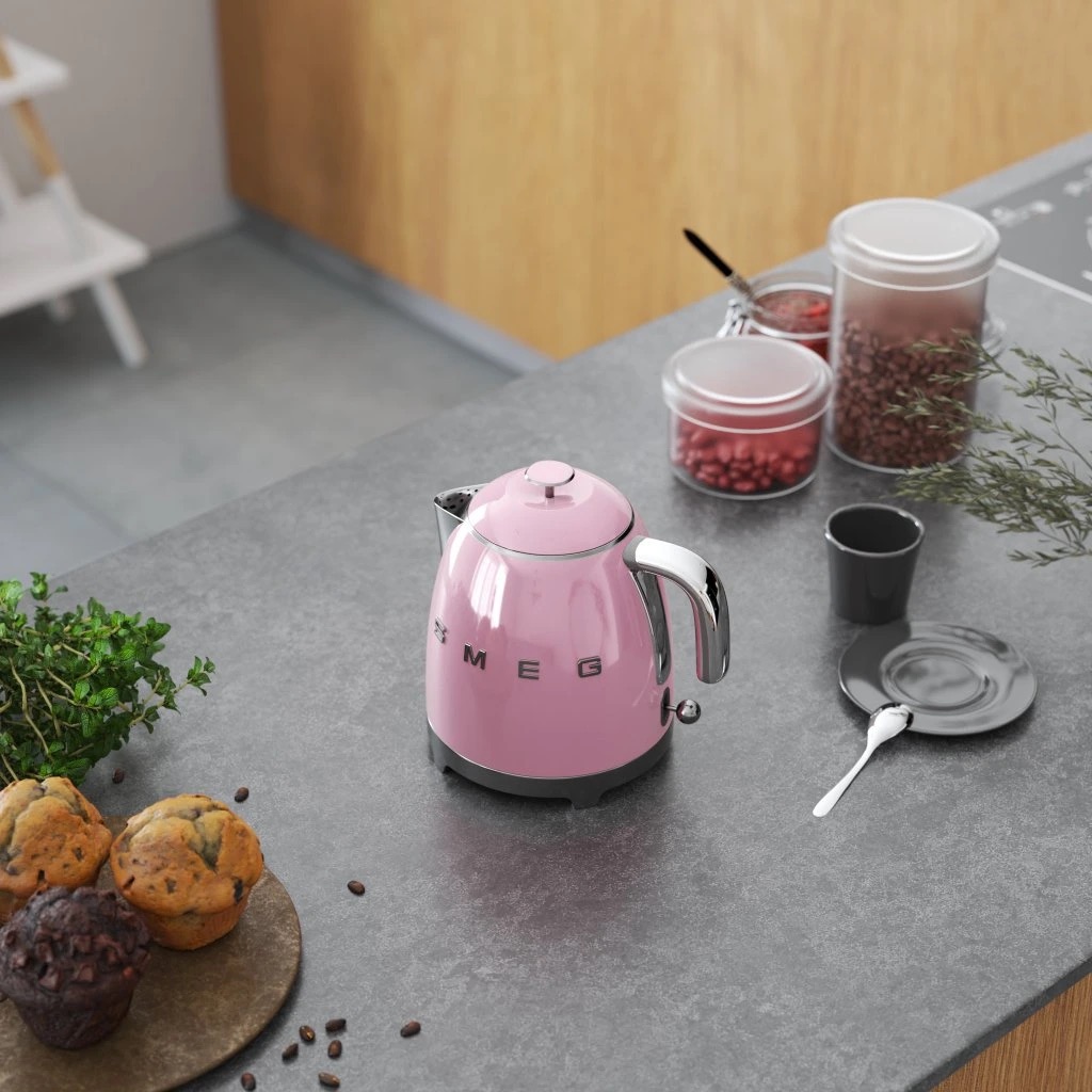 Ấm đun siêu tốc mini Smeg 50's Retro Style KLF05 (Pink)