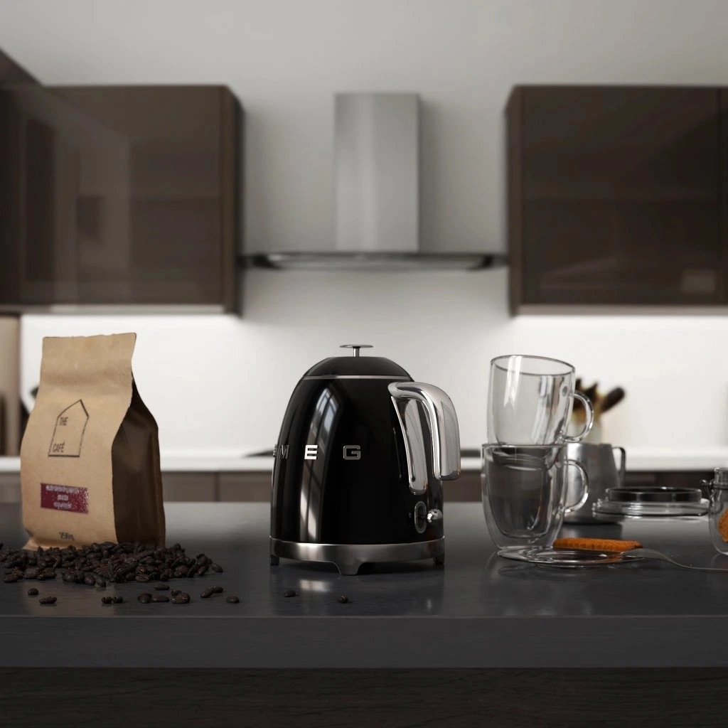 Ấm đun siêu tốc mini Smeg 50's Retro Style KLF05 (Black)