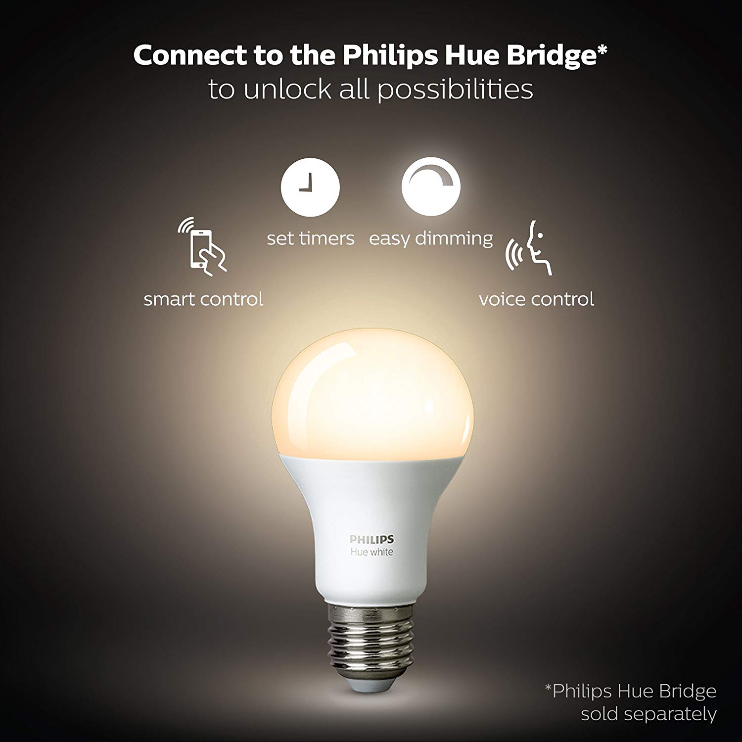 Bộ bóng đèn Philips Hue White Ambiance (4 x A19 Bulbs) - nhập khẩu