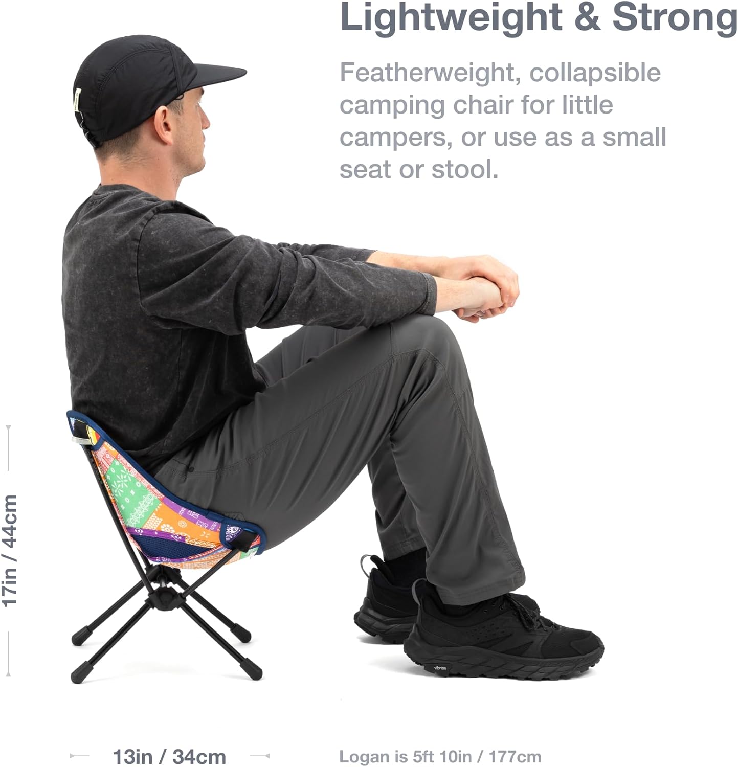 Ghế dã ngoại Helinox Chair One Mini - Rainbow Bandanna Quilt