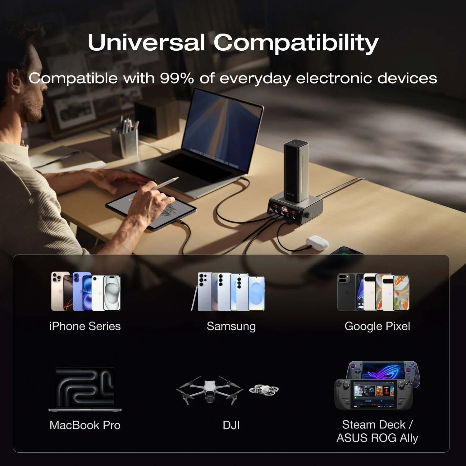 Pin dự phòng EcoFlow RAPID Pro (27.650mAh, 300W, Cáp Built-In 140W)