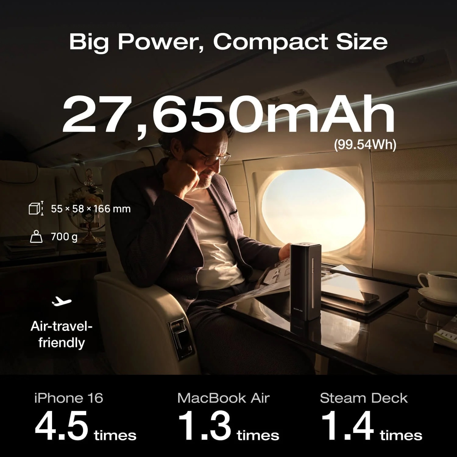 Pin dự phòng EcoFlow RAPID Pro (27.650mAh, 300W, Cáp Built-In 140W)