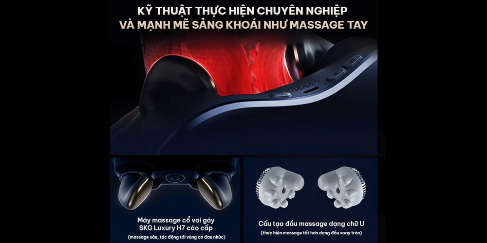 Máy massage cổ vai gáy SKG H7 Luxury cao cấp - SKG Việt Nam | Trải nghiệm chăm sóc sức khỏe cùng SKG