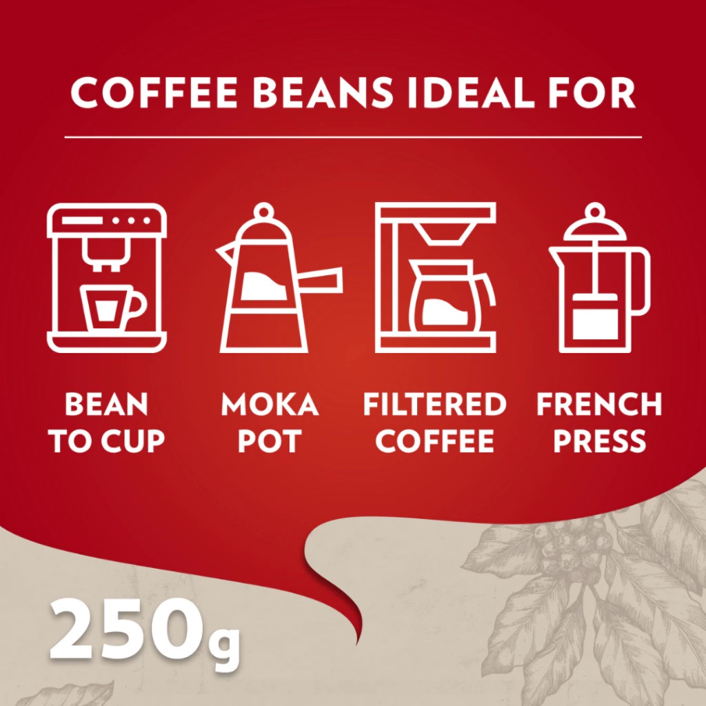 Cà phê hạt Lavazza Qualita Rossa (250G)