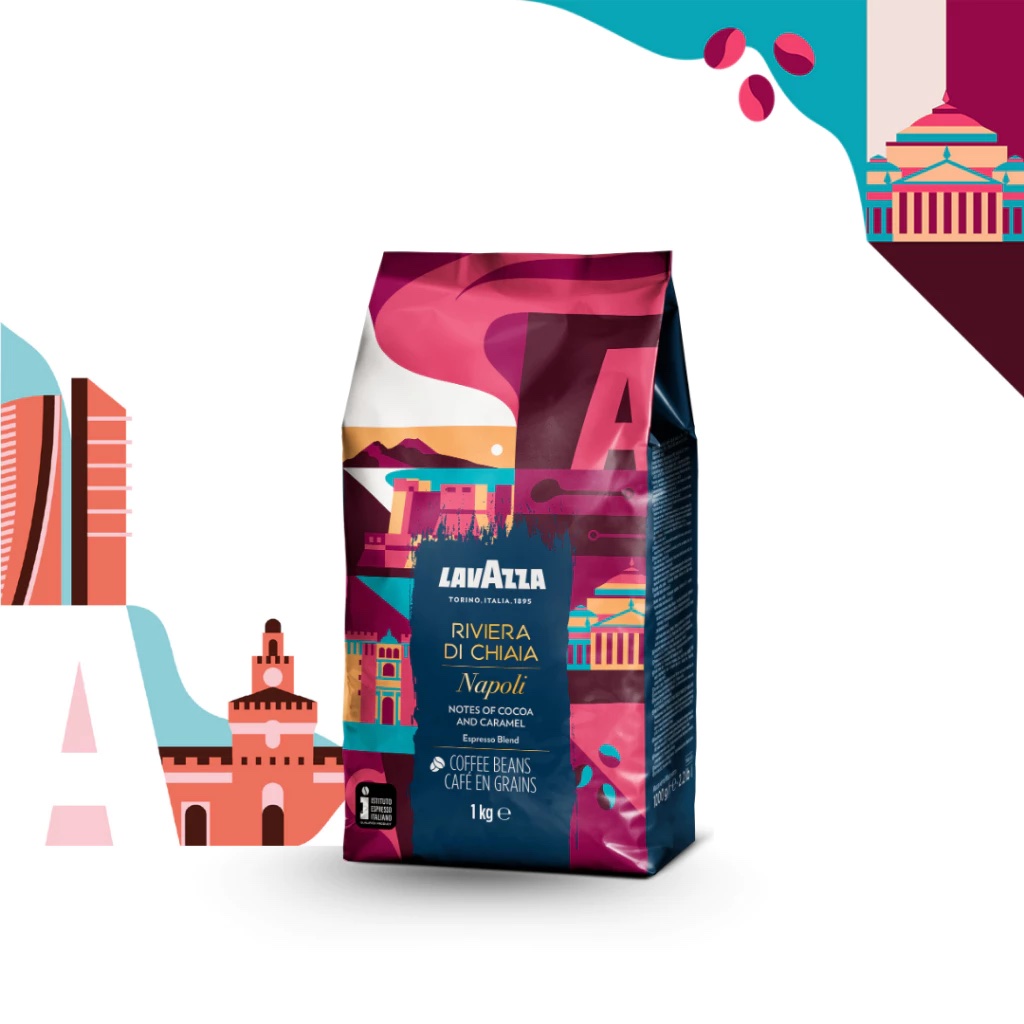 Cà phê hạt Lavazza Tales of Italy – Riviera Di Chiaia Napoli (1KG)