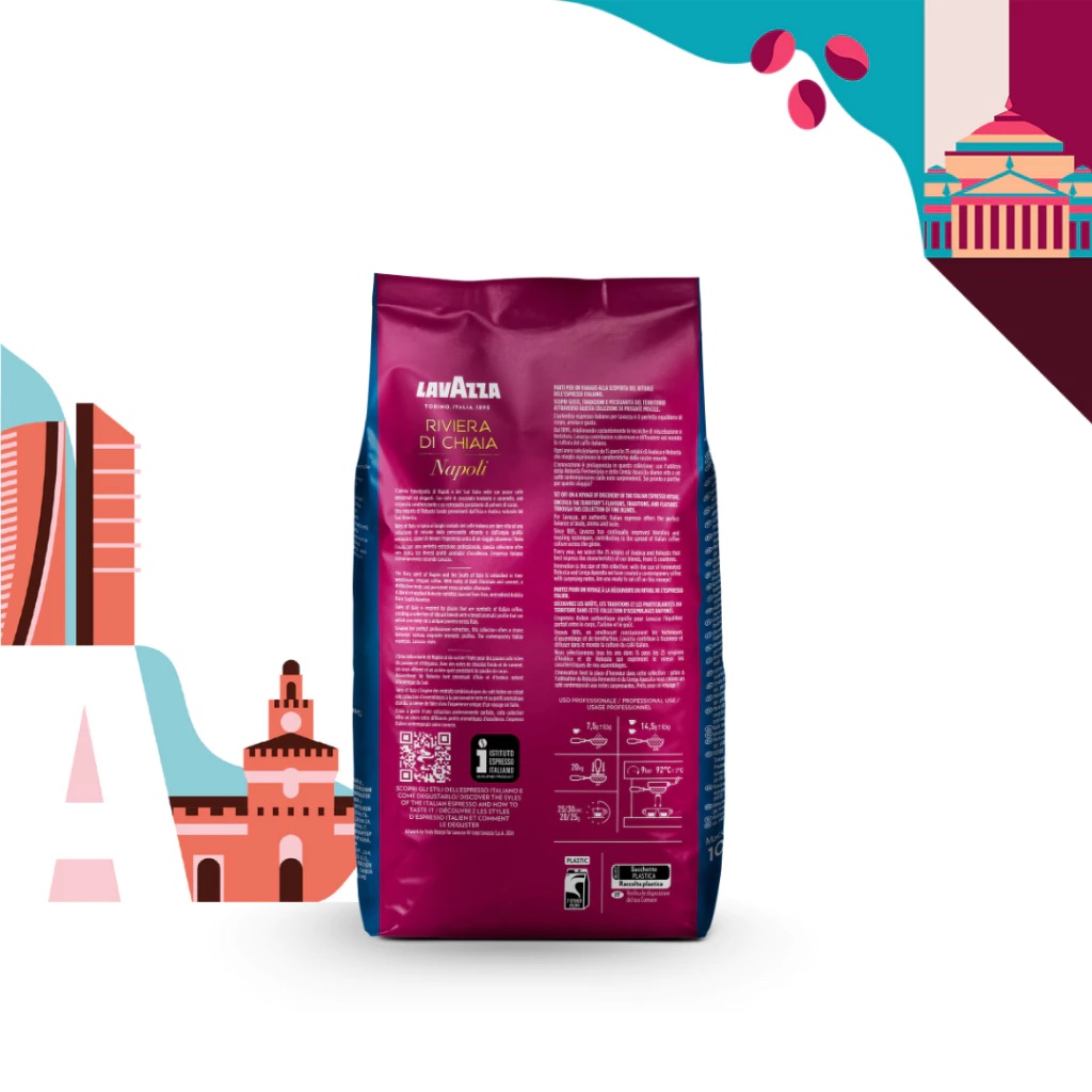 Cà phê hạt Lavazza Tales of Italy – Riviera Di Chiaia Napoli (1KG)