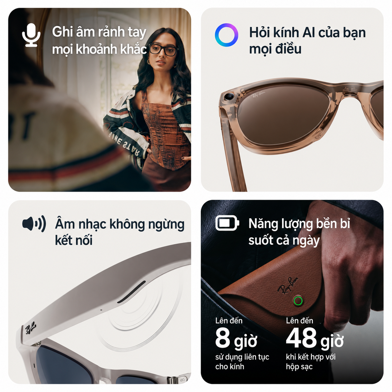 Kính thông minh Ray-Ban Meta Wayfarer (Gen 2) - Shiny Black with Green Sun lenses