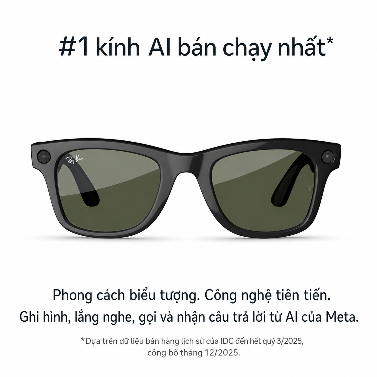 Hướng dẫn chọn size kính Ray-Ban Meta Wayfarer phù hợp với khuôn mặt