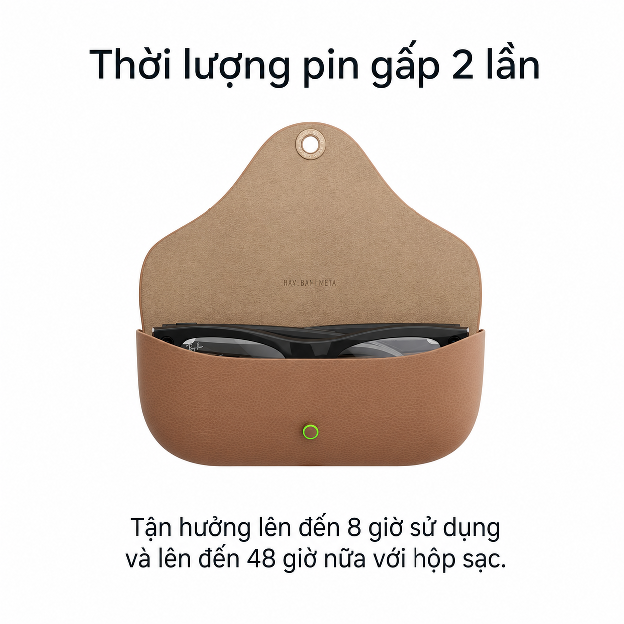 Kính thông minh Ray-Ban Meta Wayfarer (Gen 2) - Shiny Black with Green Sun lenses