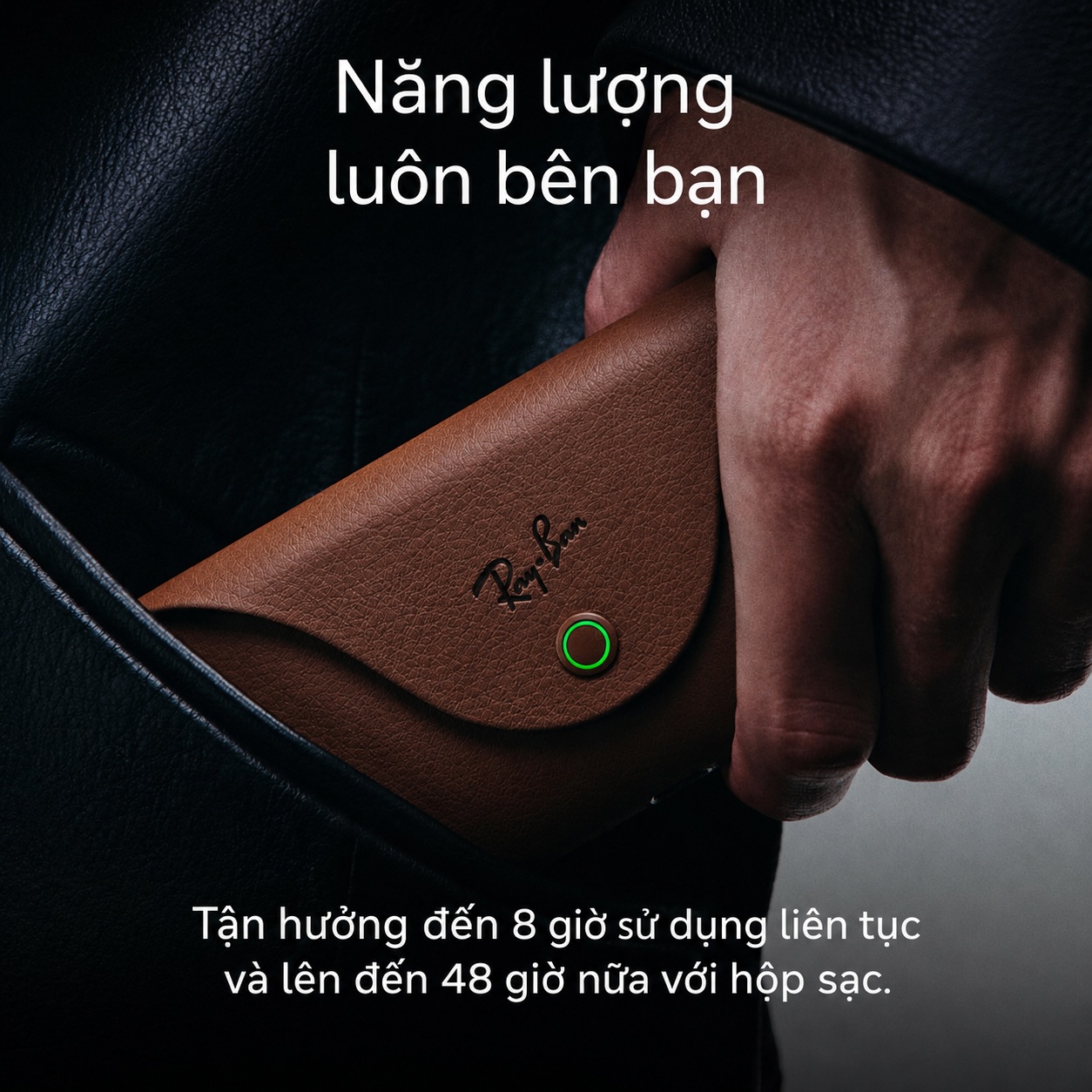 Kính thông minh Ray-Ban Meta Wayfarer (Gen 2) - Shiny Black with Green Sun lenses