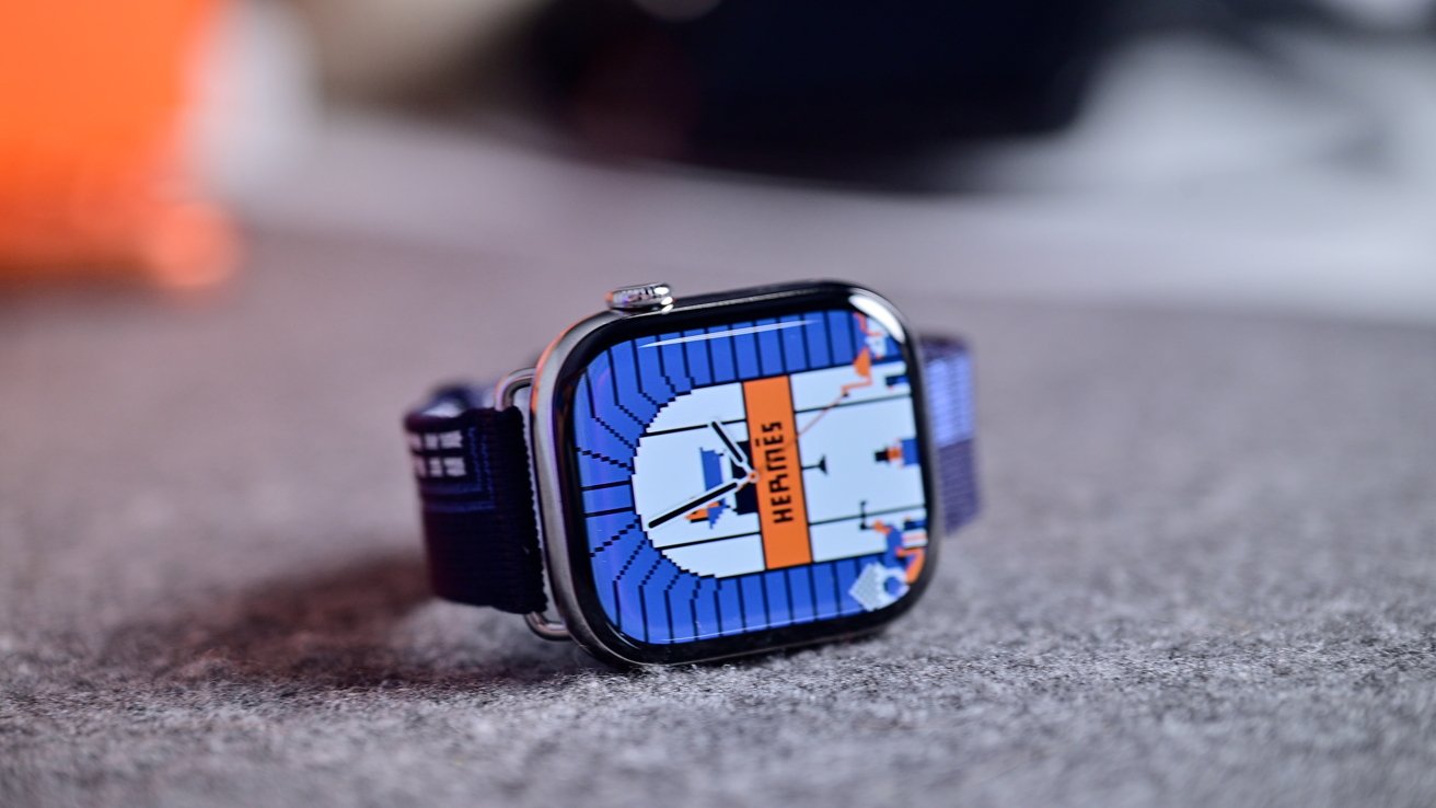 Apple Watch Hermès Series 11 Titanium Case, Faubourg Party