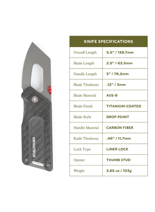 Dao gấp gọn Swiss Tech Stämmig Slim Stubby