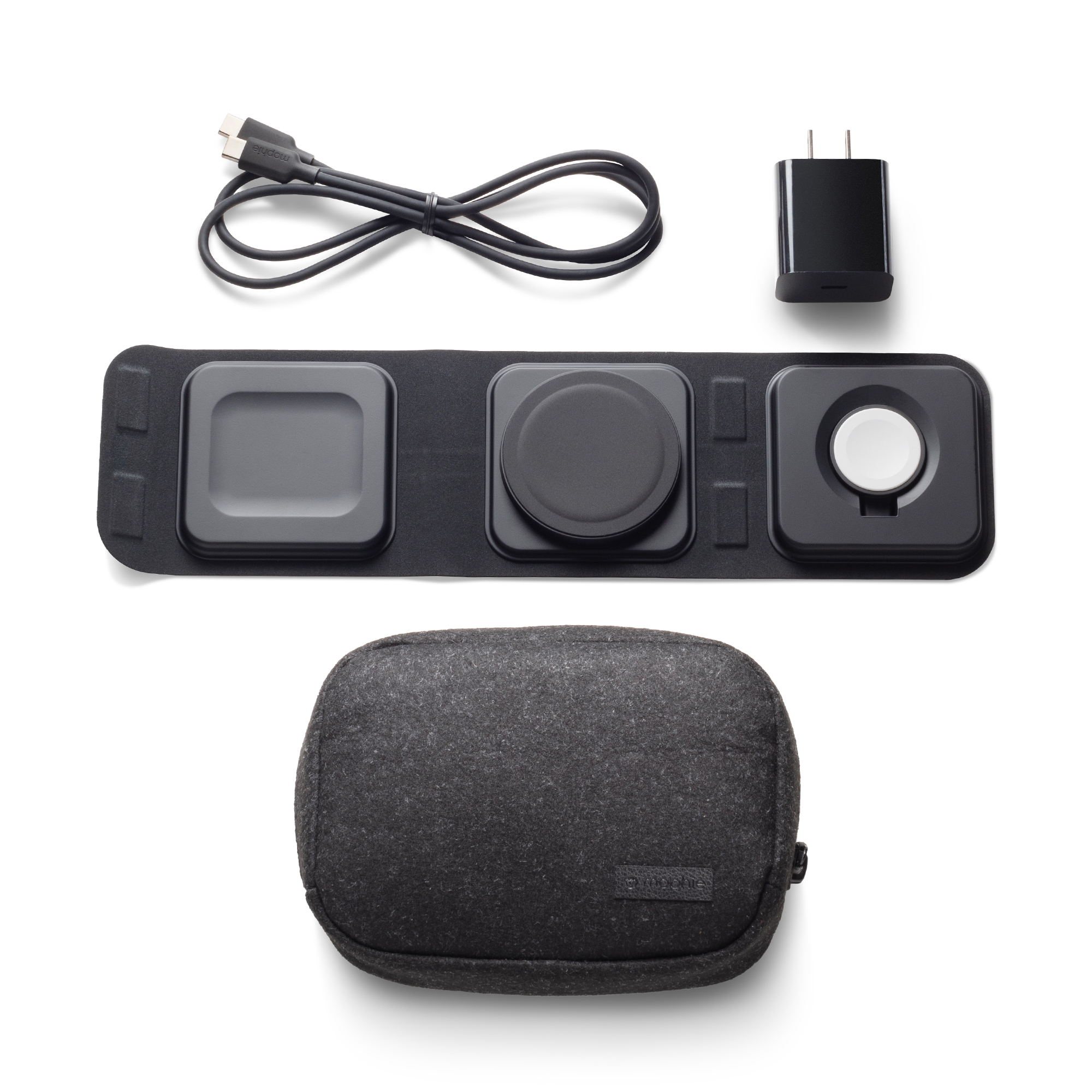 Bộ sạc không dây mophie 3-in-1 Portable Travel Charger with MagSafe (Gen 2)