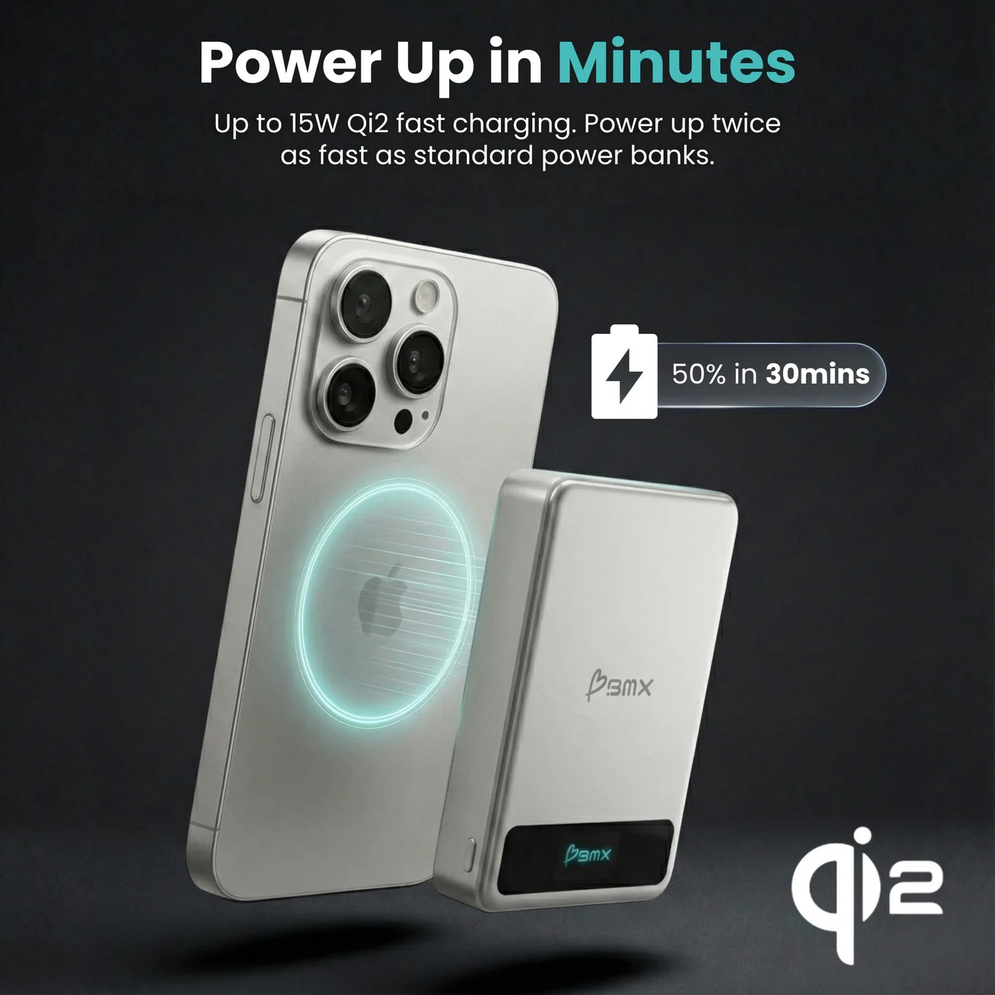 Pin sạc dự phòng thể rắn BMX SolidSafe 10.000mAh Qi2 Magsafe B939-10