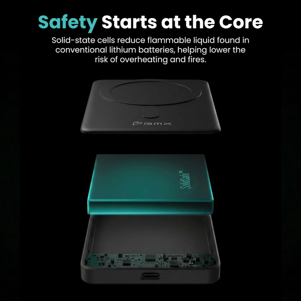 Pin sạc dự phòng thể rắn BMX SolidSafe 10.000mAh Qi2 Magsafe B939-10
