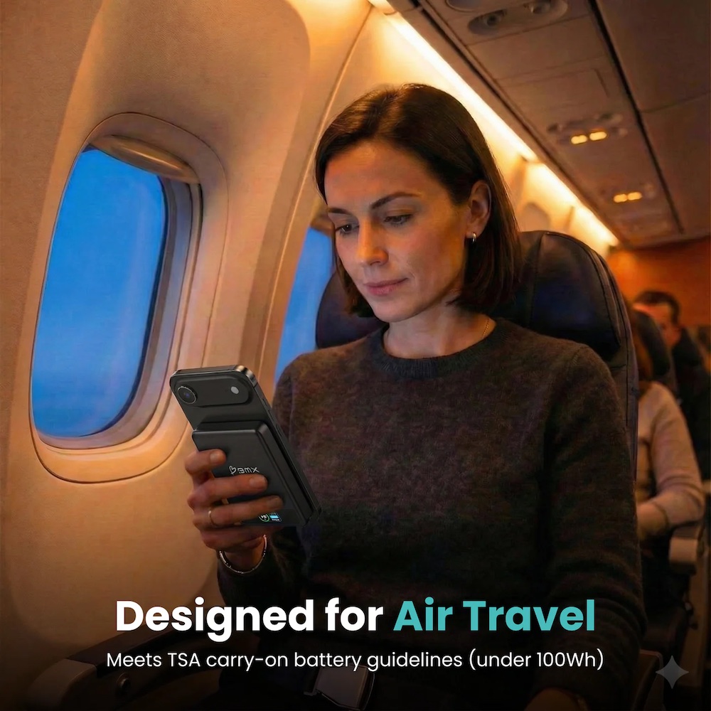 Pin sạc dự phòng thể rắn BMX SolidSafe 10.000mAh Qi2 Magsafe B939-10