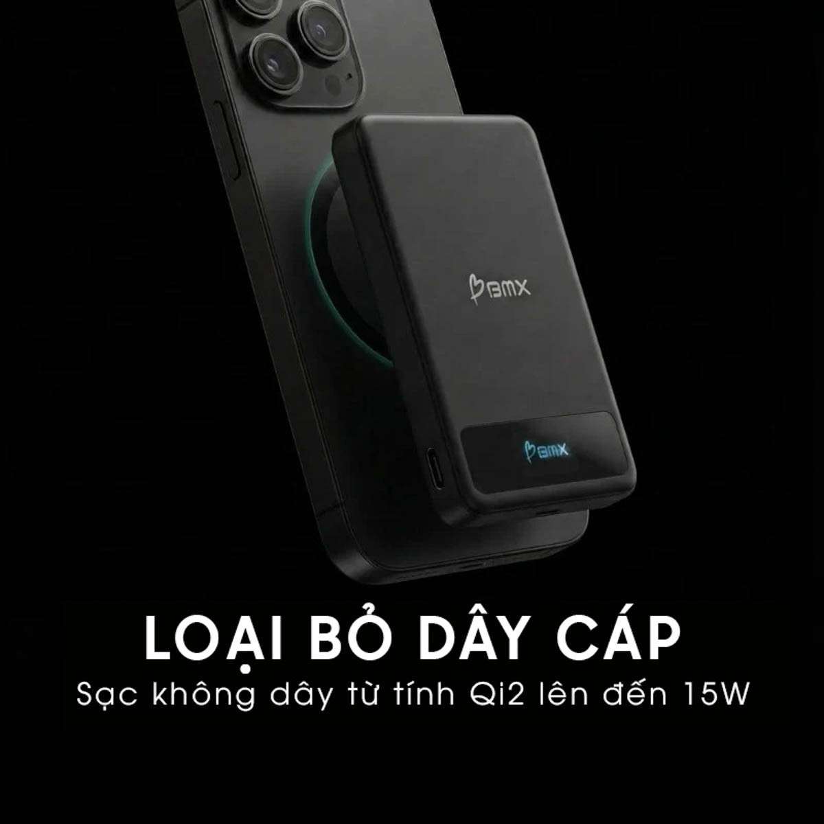 Pin sạc dự phòng thể rắn BMX SolidSafe 5.000mAh Qi2 Magsafe B939-05