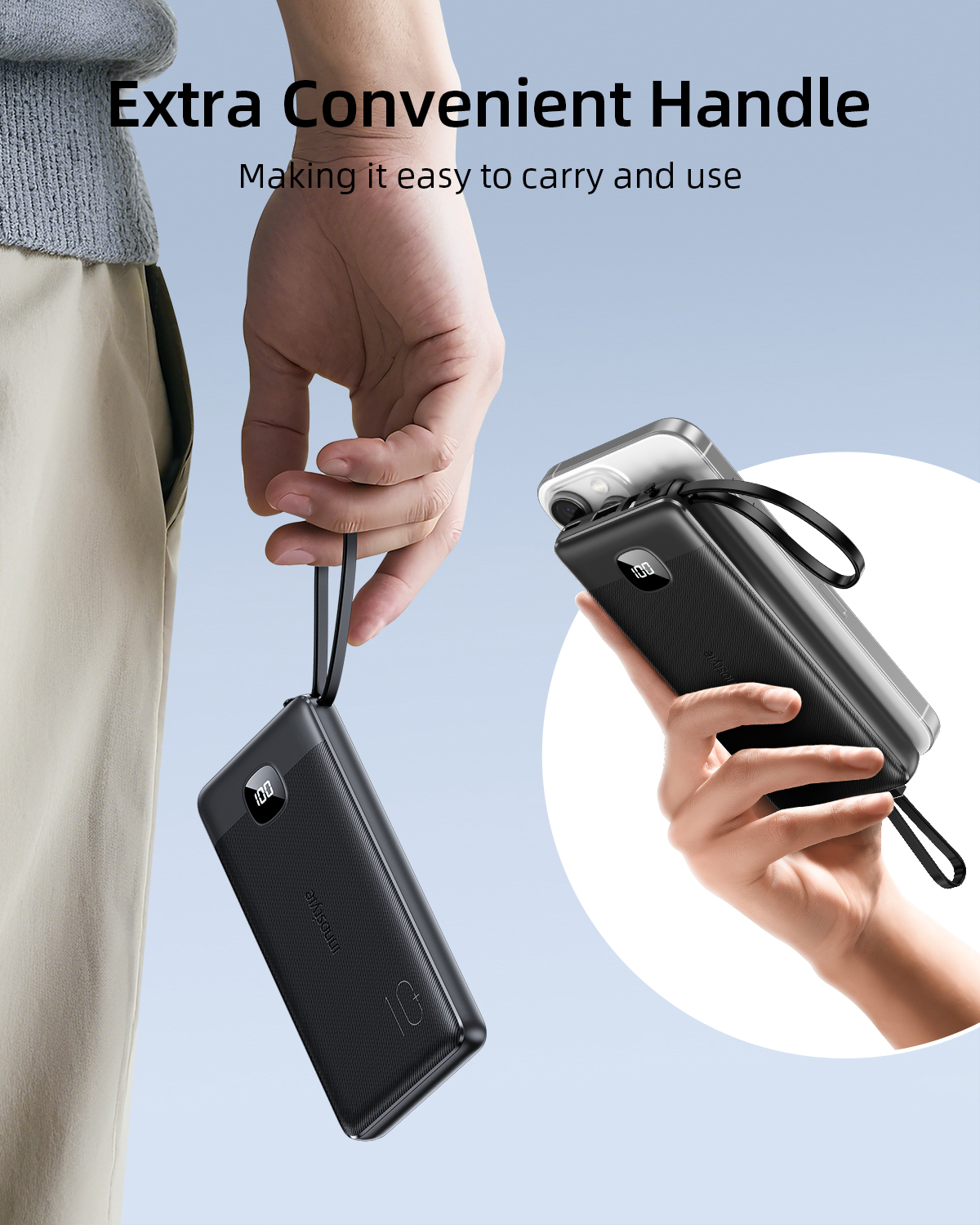 Sạc dự phòng Innostyle PowerGo MultiCharge 10000mAh – IP20MC, kèm 3 cáp