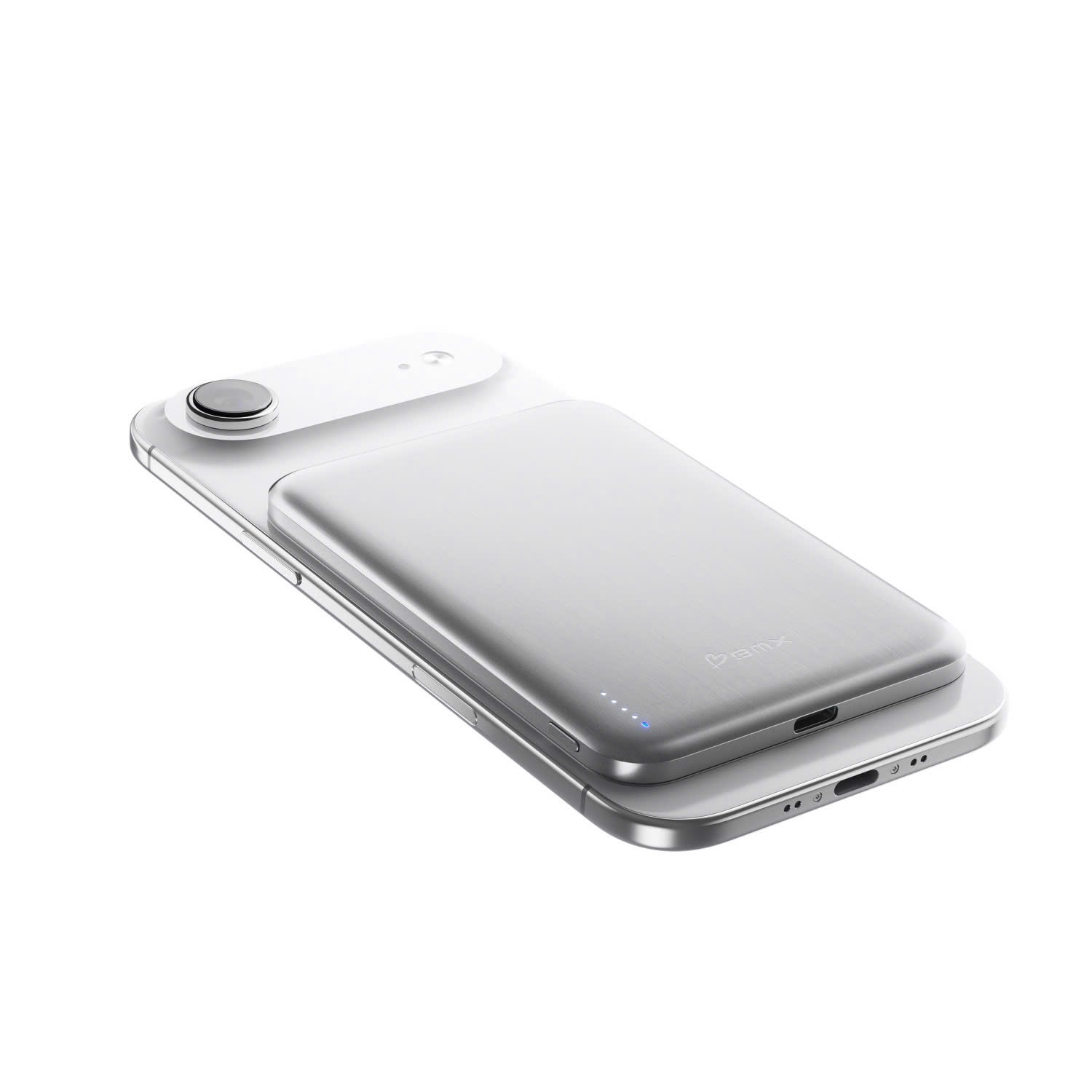 Pin sạc dự phòng thể rắn siêu mỏng BMX SolidSafe Air Titanium 5K Qi2 Magsafe B3-05