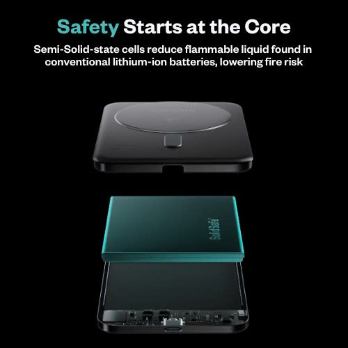 Pin sạc dự phòng thể rắn siêu mỏng BMX SolidSafe Air Titanium 5K Qi2 Magsafe B3-05