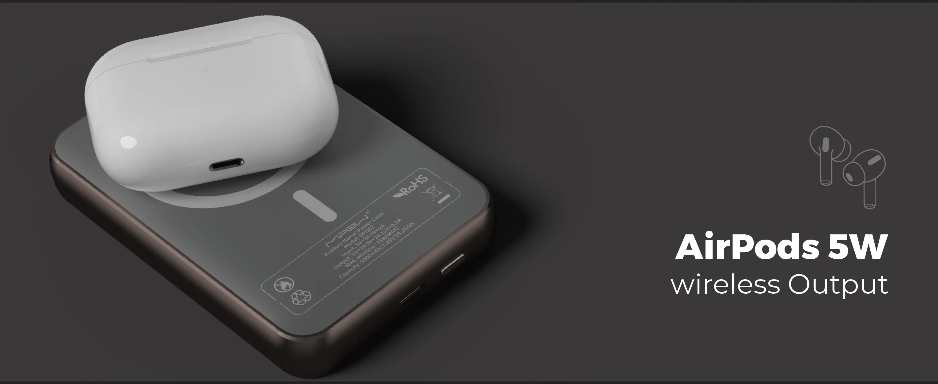 Pin sạc dự ph&ograve;ng Mipow 3 in 1 Ultra-Slim Magsafe MX10 (10.000mAh)