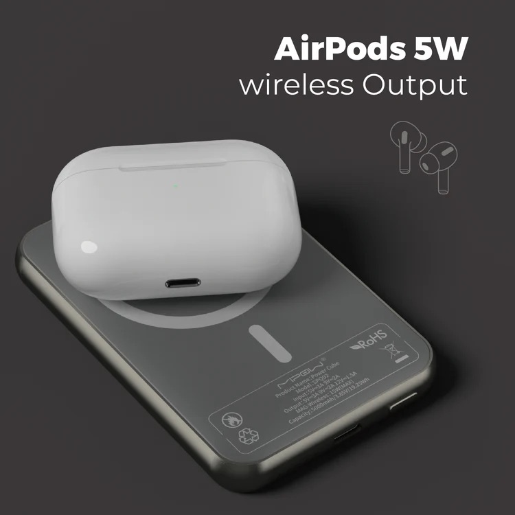 Pin sạc dự phòng Mipow 3 in 1 Ultra-Slim Magsafe MX5 (5.000mAh)