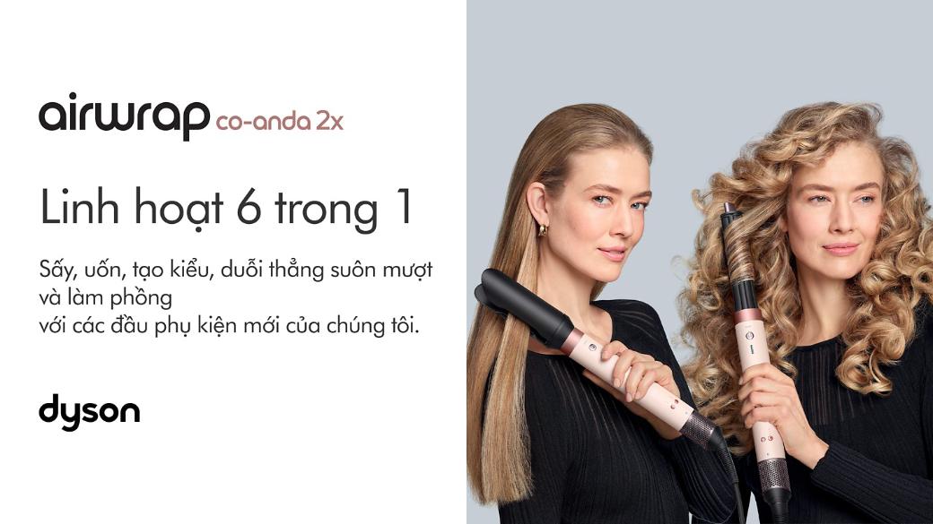 Máy tạo kiểu tóc & sấy đa năng Dyson Airwrap Coanda2x (Ceramic Apricot / Topaz) - Limited Edition