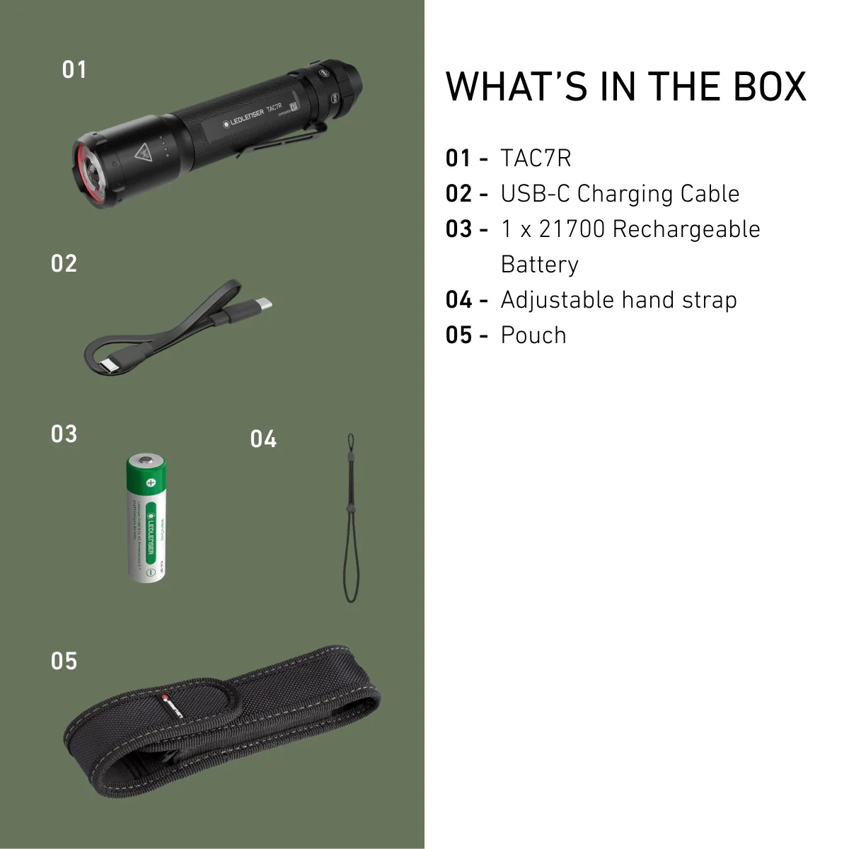 Đèn pin Ledlenser TAC7R, 3200 Lumens