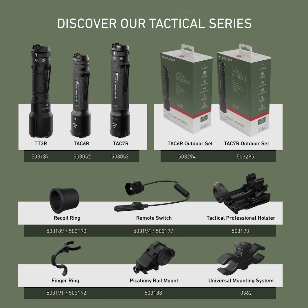 Đèn pin Ledlenser TAC7R, 3200 Lumens