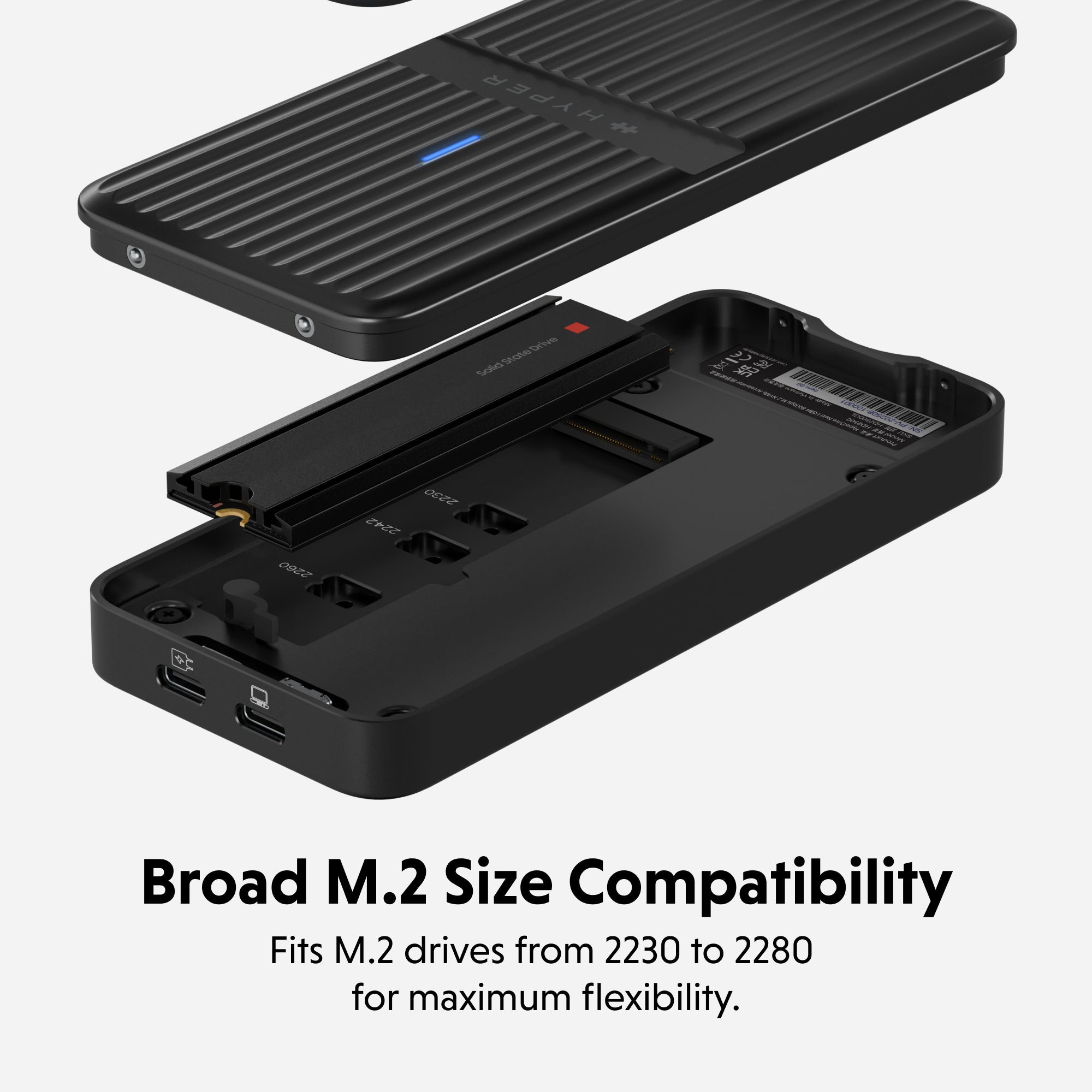 Box ổ cứng SSD HyperDrive Next USB4 Ver2 80Mbps M.2 PCIe Enclosure